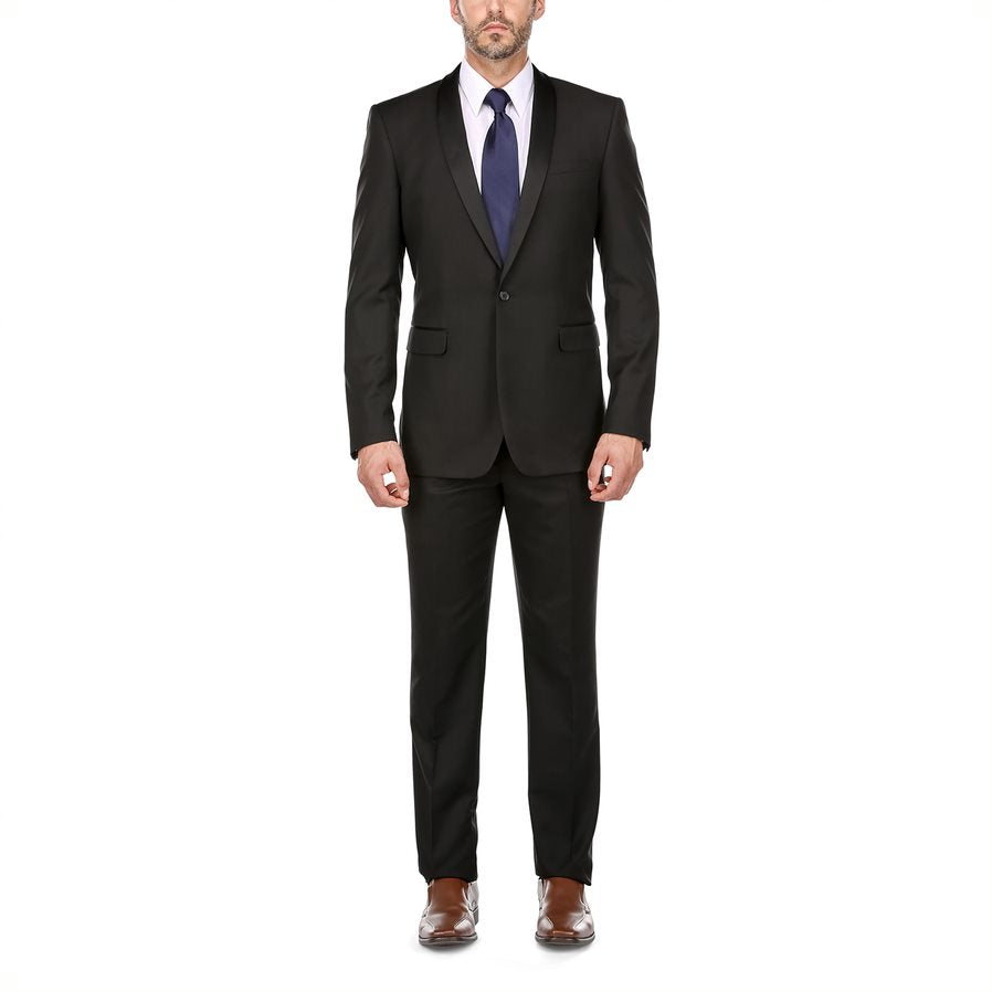 Black Shawl Lapel Tuxedo Slim Fit – The Created Gentleman